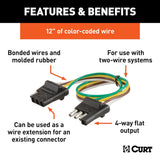 CURT Trailer Wiring Connector Extension (MPN: 58381)