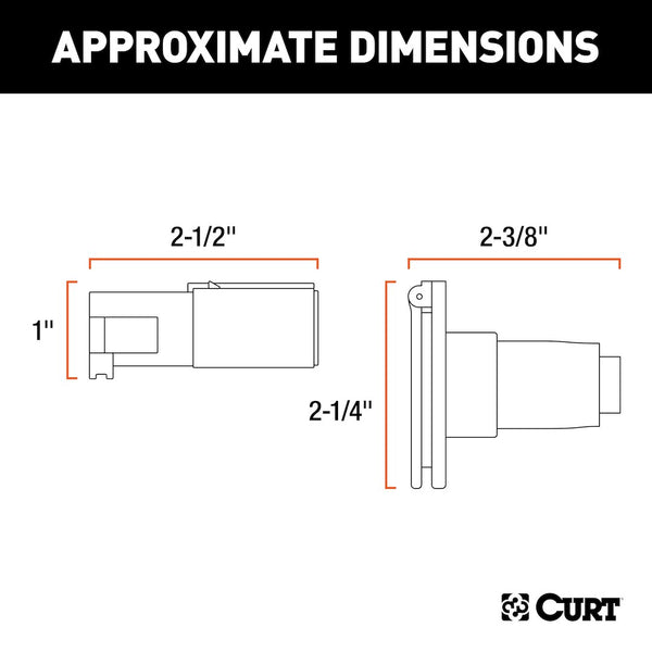 CURT Trailer Wiring Connector (MPN: 58671)