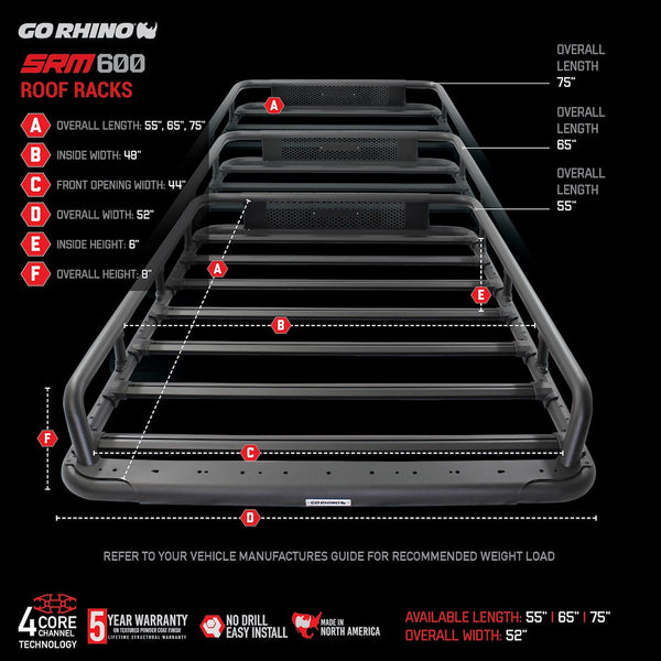 Go Rhino Roof Basket (MPN: 5936055T)