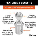 CURT Gooseneck Trailer Hitch Ball (MPN: 60601)