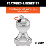 CURT Gooseneck Trailer Hitch Ball (MPN: 60601)