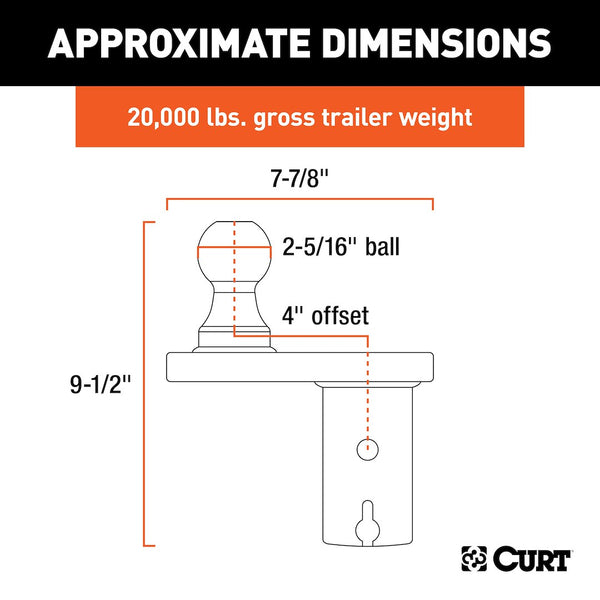 CURT Gooseneck Trailer Hitch Ball (MPN: 60602)