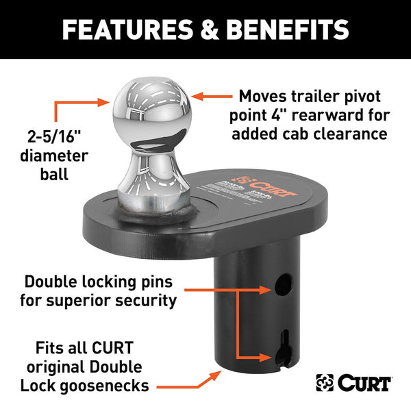 CURT Gooseneck Trailer Hitch Ball (MPN: 60602)