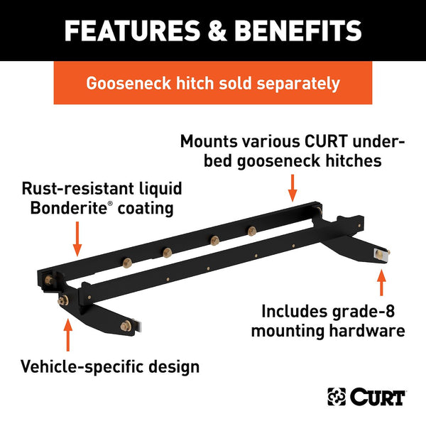 CURT Gooseneck Trailer Hitch Rail (MPN: 60604)