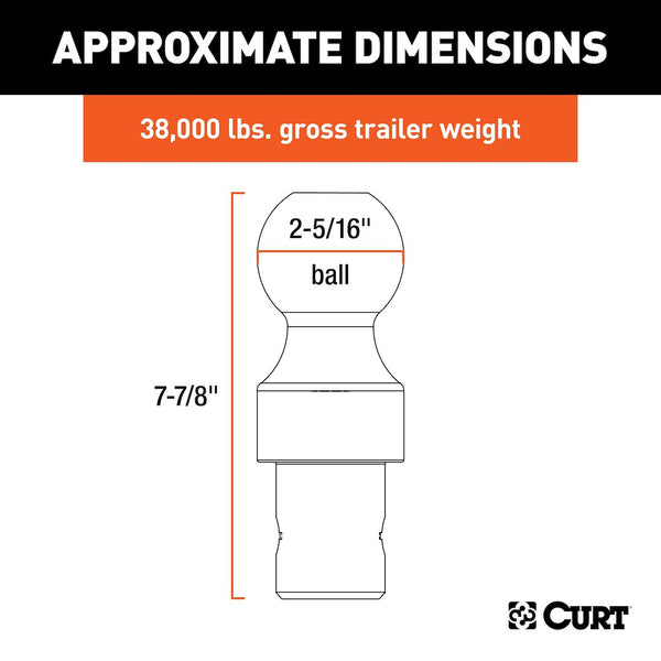 CURT Gooseneck Trailer Hitch Ball (MPN: 60627)