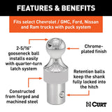 CURT Gooseneck Trailer Hitch Ball (MPN: 60629)