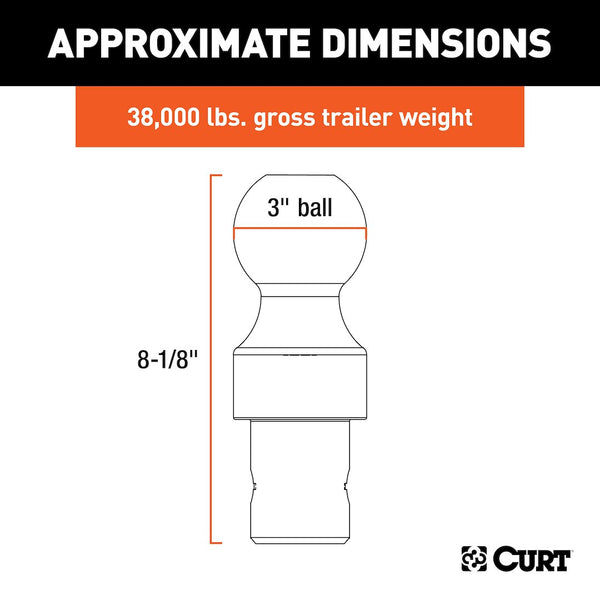 CURT Gooseneck Trailer Hitch Ball (MPN: 60634)
