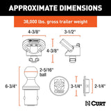 CURT Gooseneck Trailer Hitch Ball (MPN: 60638)