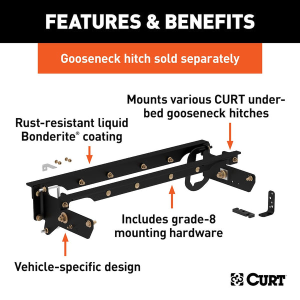 CURT Gooseneck Trailer Hitch Rail (MPN: 60644)