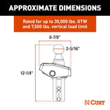 CURT Gooseneck Trailer Hitch Ball (MPN: 60654)