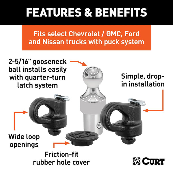 CURT Gooseneck Trailer Hitch Accessory Kit (MPN: 60692)