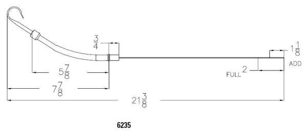 Mr Gasket Oil Dipstick With Chrome Tube (MPN: 6235)