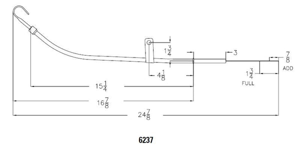 Mr Gasket Chrome Dipstick Assembly (MPN: 6237)