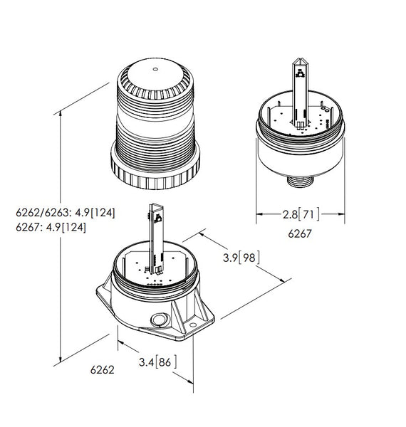 Ecco Electronic LED Beacon (MPN: 6262A)