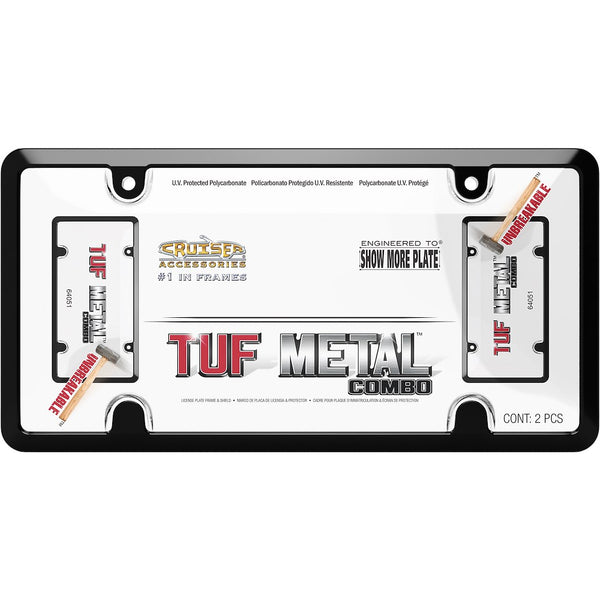 Cruiser Accessories Tuf Metal Combo License Plate Frame (MPN: 64051)