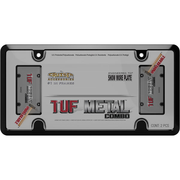 Cruiser Accessories Tuf Metal Combo License Plate Frame (MPN: 64052)