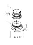 Ecco Electronic LED Beacon (MPN: 6465A-MG)