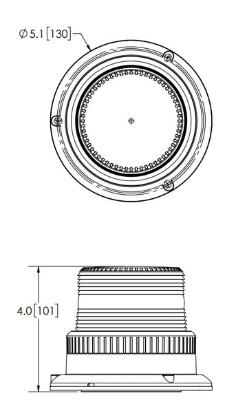 Ecco Electronic LED Beacon (MPN: 6465A-MG)