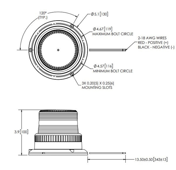 Ecco Electronic LED Beacon (MPN: 6465A)
