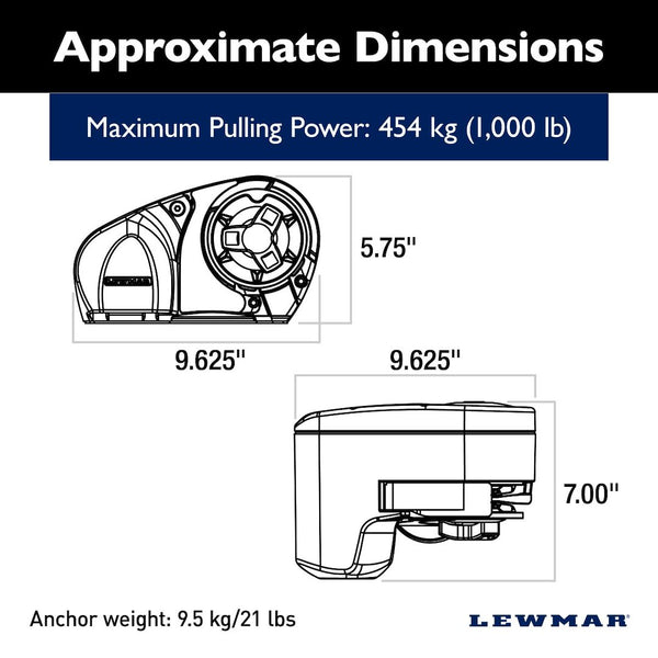 Lewmar Pro-Fish Horizontal Mount Windlass (MPN: 6656411108-102)