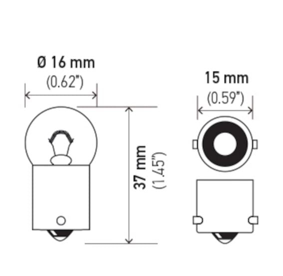 HELLA Backup Light Bulb (MPN: 67)
