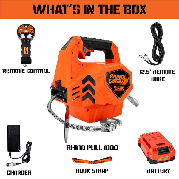 Mile Marker Rhino Pull 1000 Portable Winch (MPN: 71-1000)