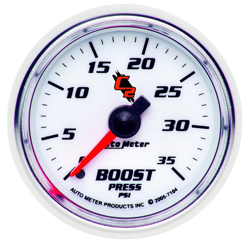 AutoMeter Boost Gauge 2-1/16 Inch Mechanical 0-35 PSI (MPN: 7104)