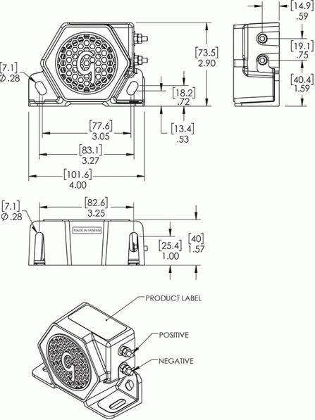 Grote Backup Alarm (MPN: 73040)