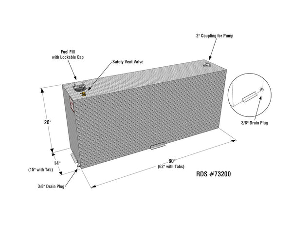 RDS Tanks Liquid Transfer Tank (MPN: 73200PC)