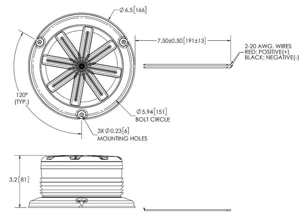 Ecco Electronic Beacon LED Light (MPN: 7460A)