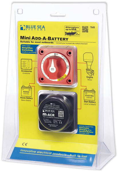 Blue Sea Battery Isolator Mini Add-A-Battery Kit (MPN: 7649-BSS)