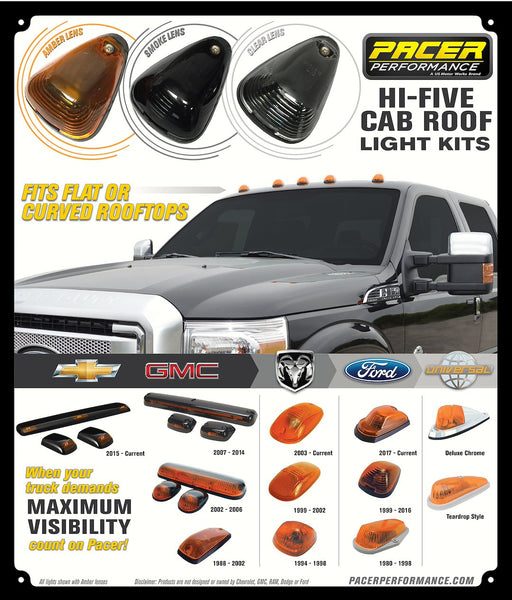 Pacer Performance Hi-Five Cab Roof Lights (MPN: 79-620)