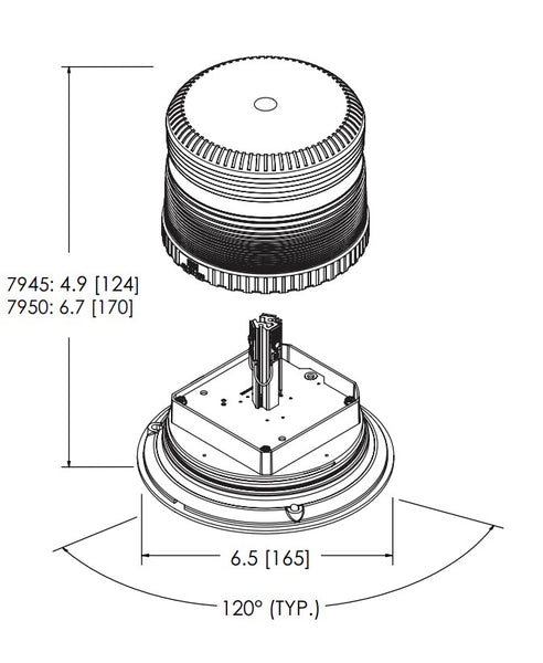 Ecco Electronic Pulse II LED Beacon (MPN: 7945A)