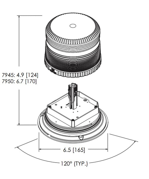 Ecco Electronic Beacon Light (MPN: 7950A)