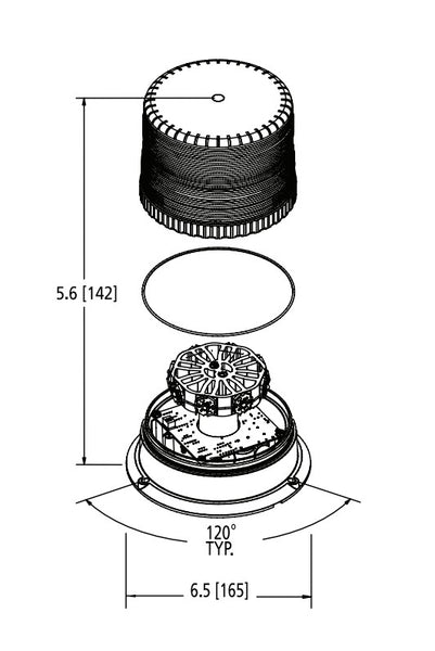 Ecco Electronic Pulse LED Beacon (MPN: 7960A)