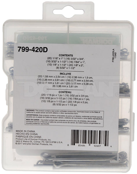 Dorman Cotter Pin Assortment (MPN: 799-420D)