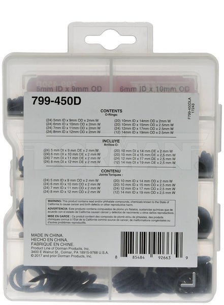 OE Solutions O-Ring Assortment (MPN: 799-450D)