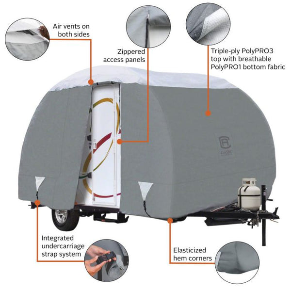 Classic Accessories Travel Trailer Cover (MPN: 80-200-161001-00)
