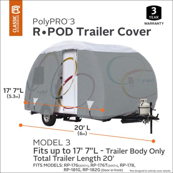 Classic Accessories Travel Trailer Cover (MPN: 80-200-161001-00)