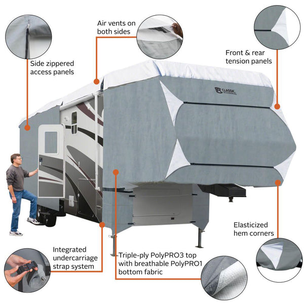 Classic Accessories Travel Trailer Cover (MPN: 80-349-183101-RT)