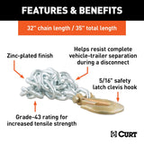CURT Trailer Safety Chain (MPN: 80314)
