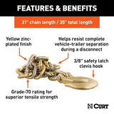 CURT Trailer Safety Chain (MPN: 80316)
