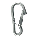 Trailer safety chain hook with spring-loaded latch (MPN: 81266)