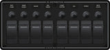 Blue Sea Switch Panel With 8 Rocker Switches (MPN: 8371-BSS)