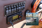 Blue Sea Switch Panel With 8 Rocker Switches (MPN: 8371-BSS)