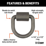 CURT Weld-On Tie-Down D-Ring (MPN: 83750)