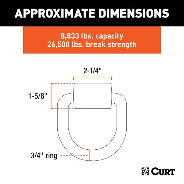 CURT D-Ring Heavy-Duty Anchor Point (MPN: 83760)