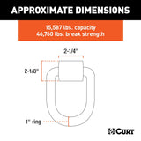 CURT Weld-On Tie Down D-Ring (MPN: 83780)