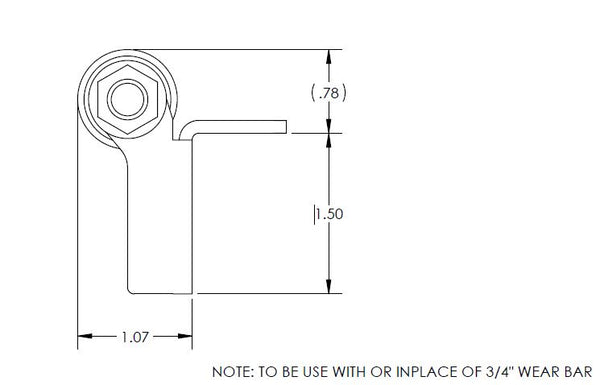 Slide Out Roller for BAL Accu-Slide Systems (MPN: 854303)