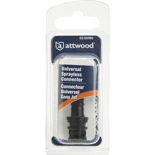 Attwood Universal Sprayless Connector (MPN: 8838HM6)